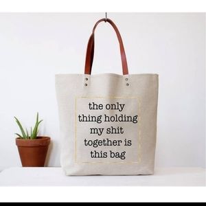 Shit together tote bag